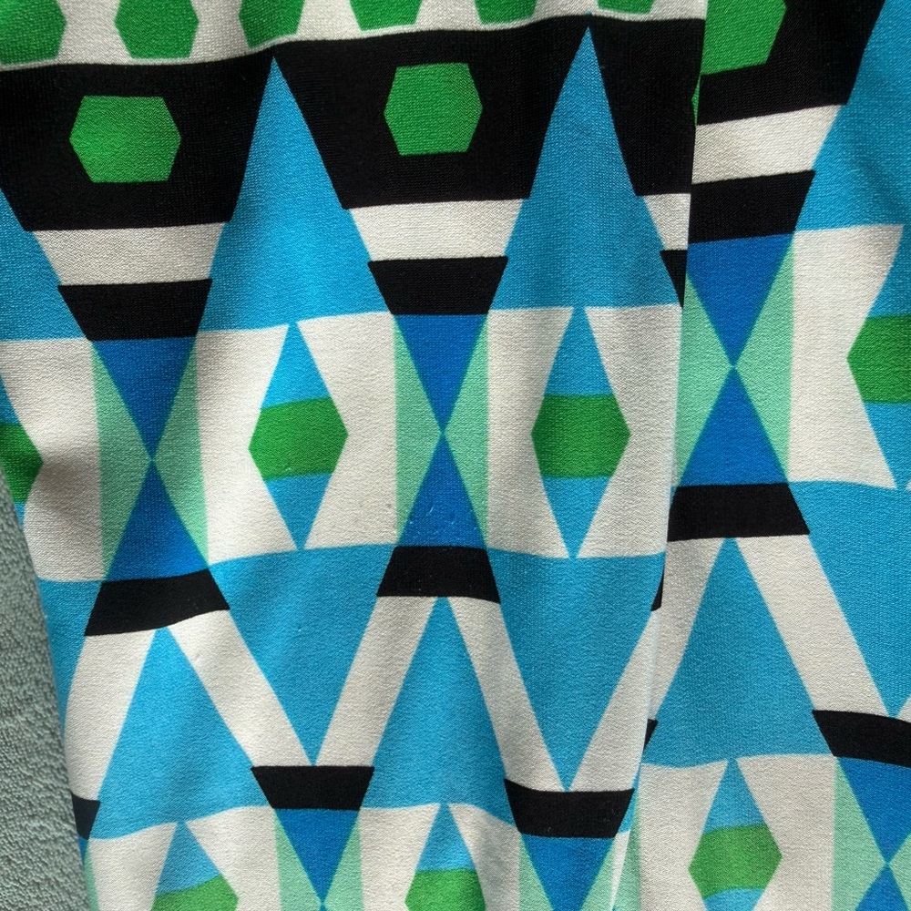 Eliza J Blue, Aqua & Black Graphic Shift Dress - Picture 6 of 7